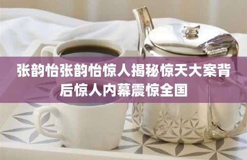 张韵怡张韵怡惊人揭秘惊天大案背后惊人内幕震惊全国