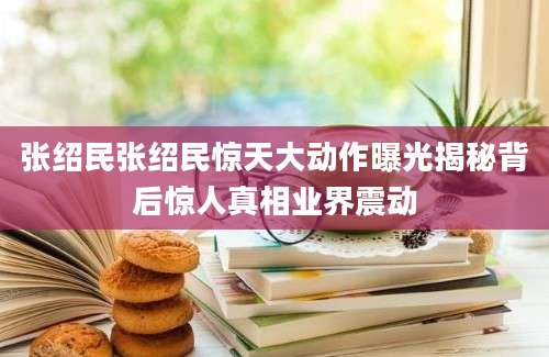 张绍民张绍民惊天大动作曝光揭秘背后惊人真相业界震动