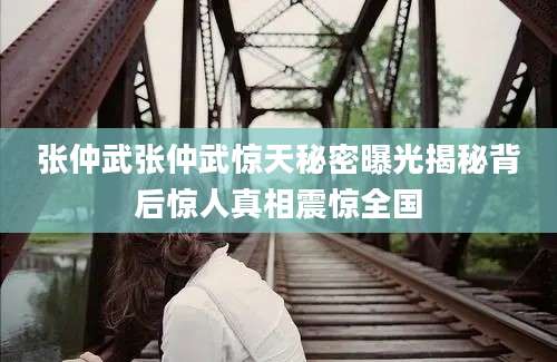 张仲武张仲武惊天秘密曝光揭秘背后惊人真相震惊全国
