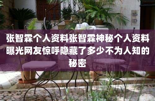 张智霖个人资料张智霖神秘个人资料曝光网友惊呼隐藏了多少不为人知的秘密