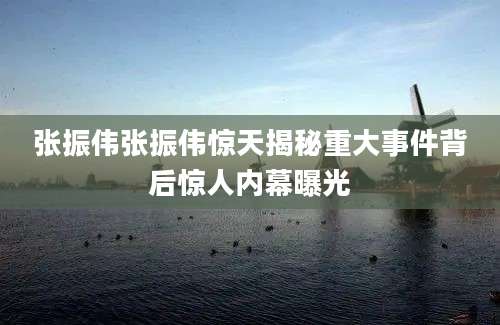 张振伟张振伟惊天揭秘重大事件背后惊人内幕曝光