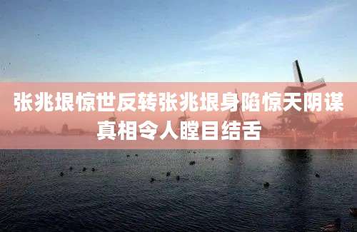 张兆垠惊世反转张兆垠身陷惊天阴谋真相令人瞠目结舌
