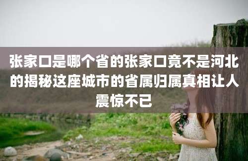 张家口是哪个省的张家口竟不是河北的揭秘这座城市的省属归属真相让人震惊不已