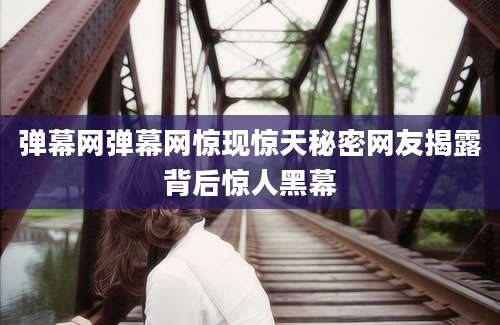 弹幕网弹幕网惊现惊天秘密网友揭露背后惊人黑幕