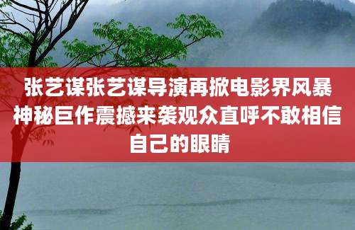 张艺谋张艺谋导演再掀电影界风暴神秘巨作震撼来袭观众直呼不敢相信自己的眼睛
