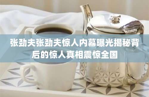 张劲夫张劲夫惊人内幕曝光揭秘背后的惊人真相震惊全国