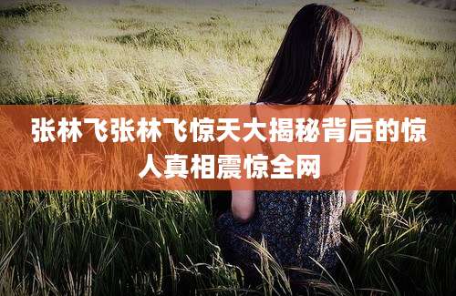 张林飞张林飞惊天大揭秘背后的惊人真相震惊全网