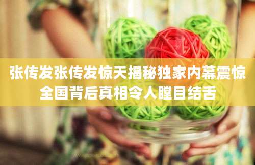 张传发张传发惊天揭秘独家内幕震惊全国背后真相令人瞠目结舌