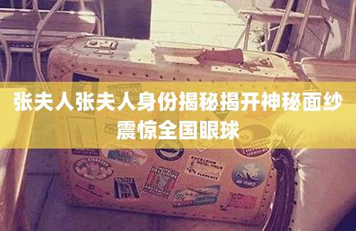 张夫人张夫人身份揭秘揭开神秘面纱震惊全国眼球