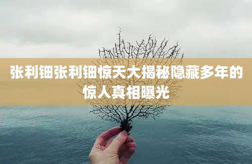 张利钿张利钿惊天大揭秘隐藏多年的惊人真相曝光